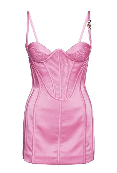 versace pink corset|pink versace corset with pant.